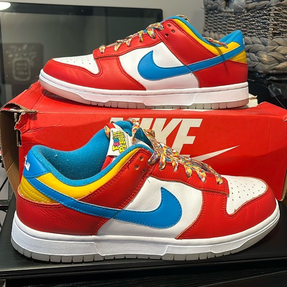Nike Dunk Low x LeBron James x Fruity Pebbles Red Size 8.5 Mens